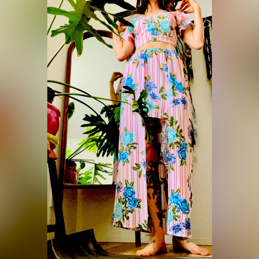 Two Piece Hawaiian party dress